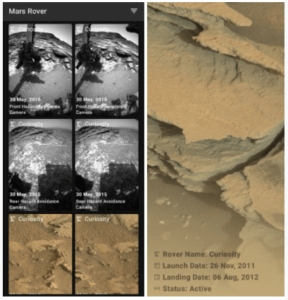 An android app built using Kotlin that consumes NASA's API to Mars photos captured by Curiosity
