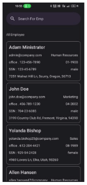 A simple Android app that allows you to search for employees by name or job title