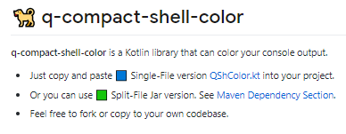 Kotlin library that can color your console output