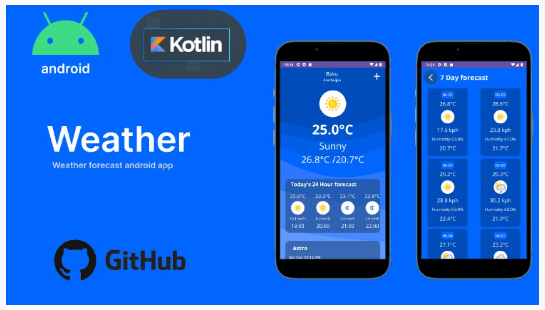 A Weather Forecast Android App using weatherapi