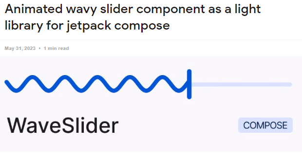 Animated wavy slider component as a light library for jetpack compose